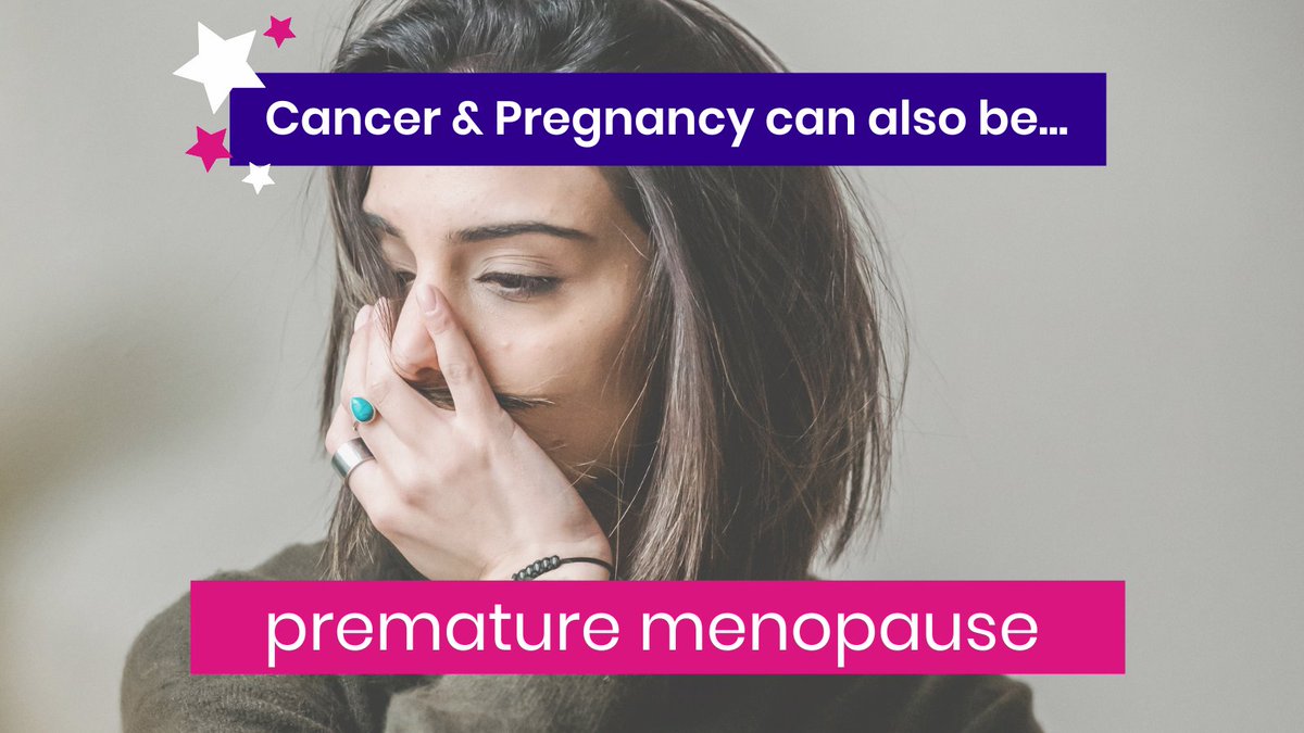 🧵Premature #menopause can be caused by certain #cancertreatments. Temporary or permanent, this additional challenge is faced by some patients navigating a #cancer diagnosis in or around a pregnancy.

⭐Impacts can be: (1/5)  

#cancerandpregnancy #prematuremenopause