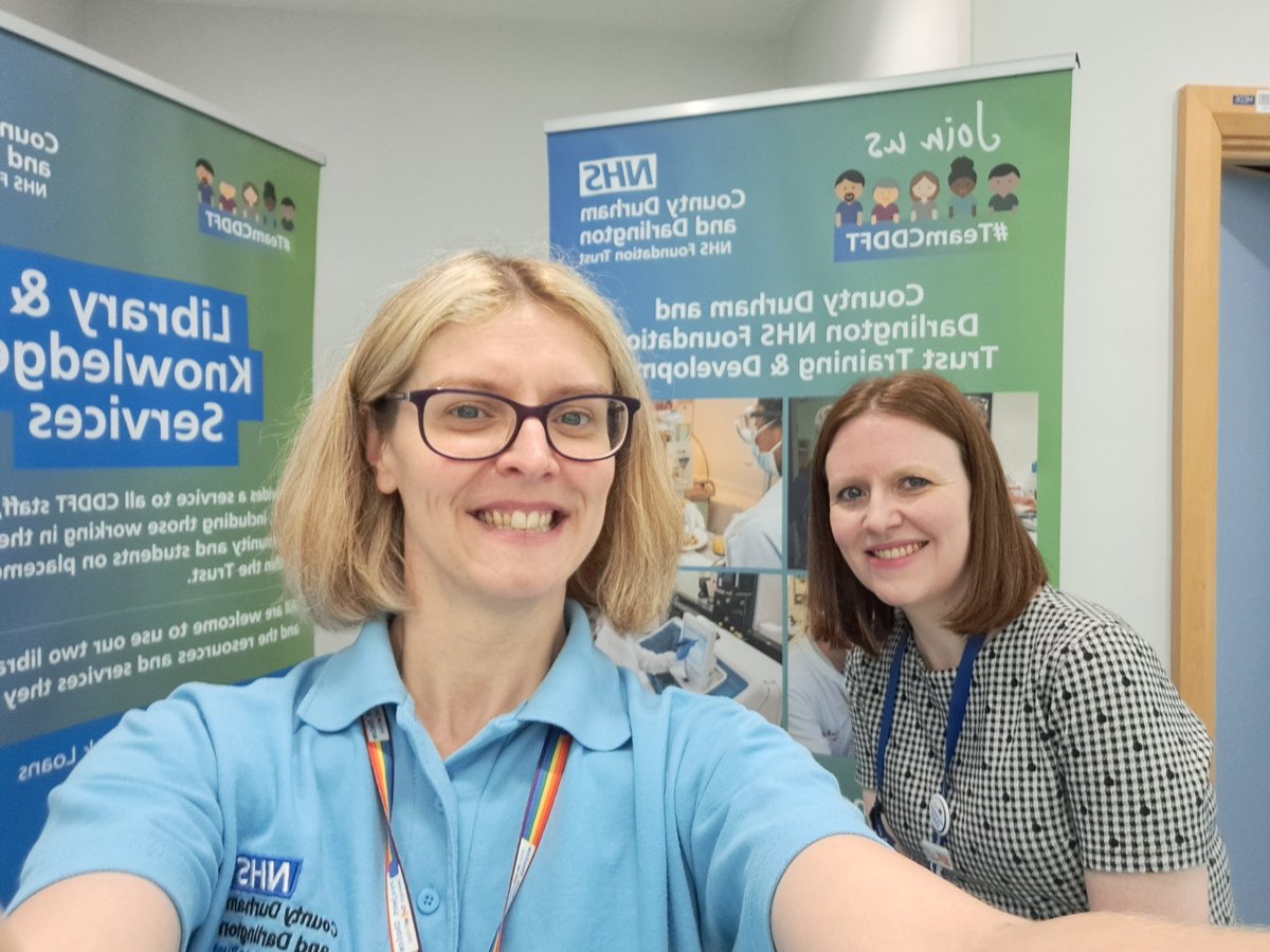 CDDFTLearning's tweet image. Nikki &amp;amp; Sarah-Jane are at Sedgefield hospital today till 11am. Come down to the Main Foyer to talk to us about how we can support you with Library queries and your personal development opportunities. Happy #LearnAtWorkWeek @CDDFTNHS
