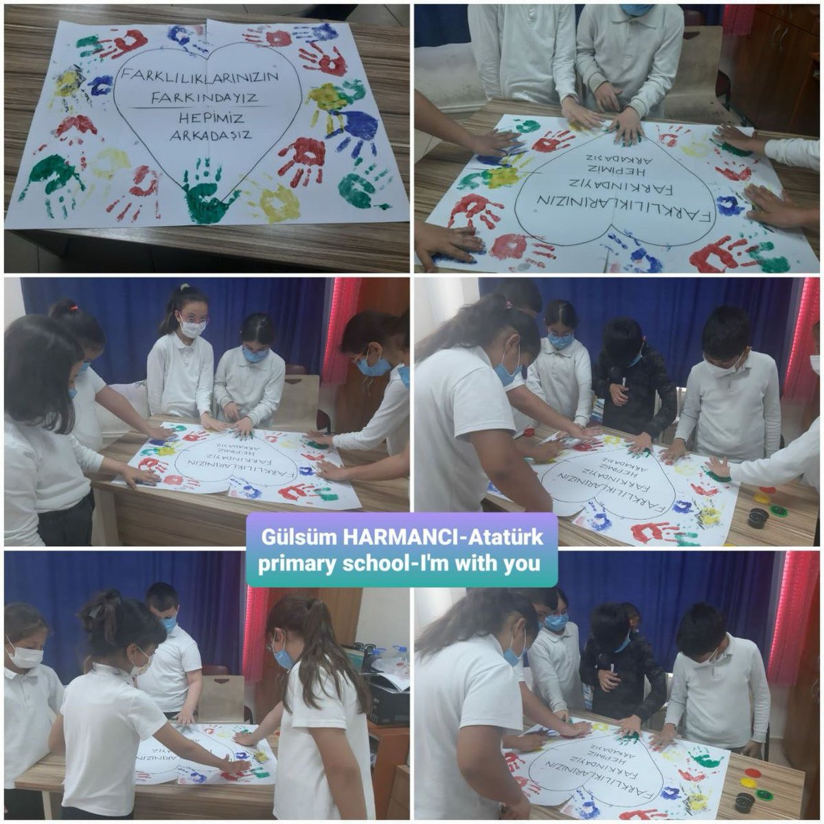 Okulumuz 4-E sınıfı DEĞERLERİM YOL ARKADAŞIM isimli E-Twinning Projesi kapsamında Otizm Farkındalık Gününü de kapsayan bireysel farklılıklarla ilgili afiş hazırlayarak kendi sloganlarını oluşturdular. <a href="/Aydin_MEM/">Aydın İl Millî Eğitim Müdürlüğü</a> <a href="/CineIlce/">Çine İlçe Milli Eğitim</a> <a href="/ekicis20/">Süleyman EKİCİ</a> <a href="/KYavuzkan/">Sadık Yavuzkan</a> <a href="/KorhanKaraca7/">Korhan Karaca</a> <a href="/buyuksarialper/">alper büyüksarı</a>