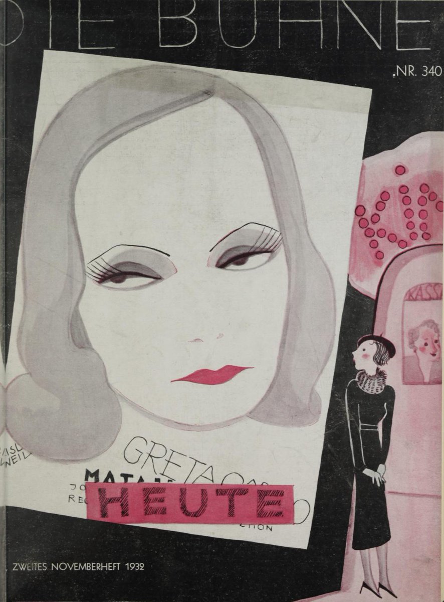 Greta Garbo on the cover of Die Bühne magazine, 1932.