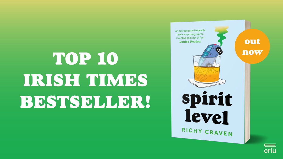 . @richycraven's #SpiritLevel is a top 10 Irish Times bestseller! Huge congratulations to Richy and his brilliant, funny, bestselling book. Get your copy: geni.us/SpiritLevel