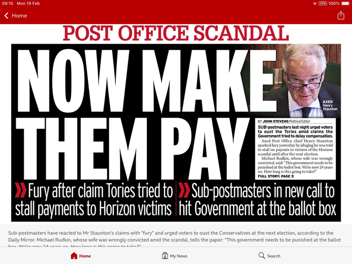 Yet again #ToriesCorruptToTheCore delay compensation payments adding to the evergrowing list of Windrush PostOffice Carers Waspi Women Grenfell #ToryWipeout #GeneralElectionN0W #BBCBreakfast #SunakOut565