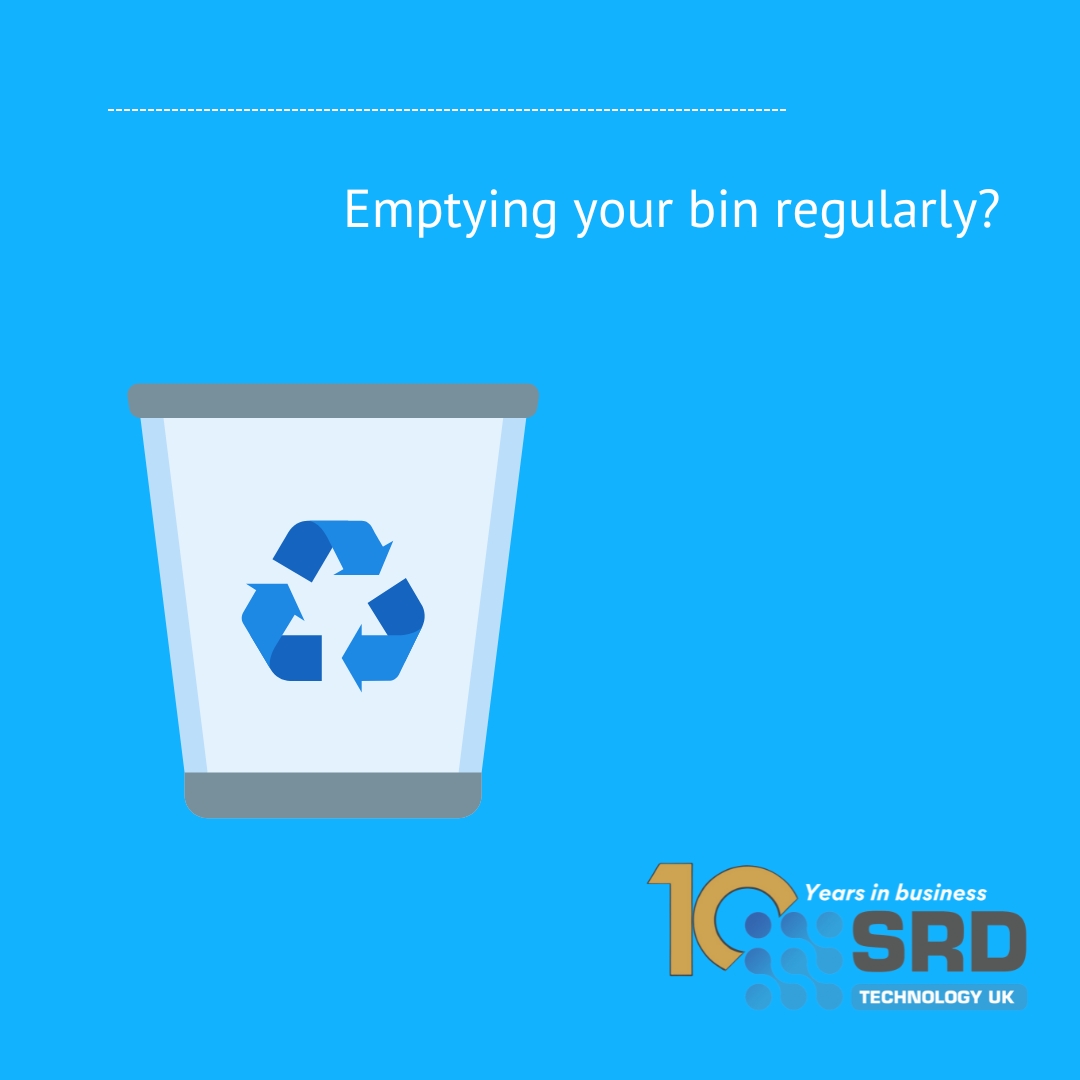 Keep your digital world clean and green! Remember to regularly clear out your recycling bin on your computer for a clutter-free experience. Want to learn how SRD Technology UK can help you on your digital journey? Visit srdtechnologyuk.com today! #techsupport #techforbuisness