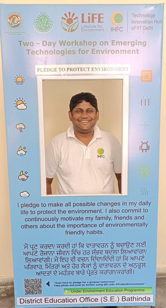 venkatb7's tweet photo. I Pledge to Protect the Environment! How about you? #ProPlanetPeople #EnvironmentEducationProgram #MissionLiFE #ChooseLiFE #LifestyleforEnvironment @moefcc @susangeorgek @PSCST_GoP @JKAroraEDPSCST @KSBathPSCST @ihfc_tih @venkatb7 @Piyushpra @thkurmandakini @preetimaurya01 https://t.co/YIlxgkXbb0