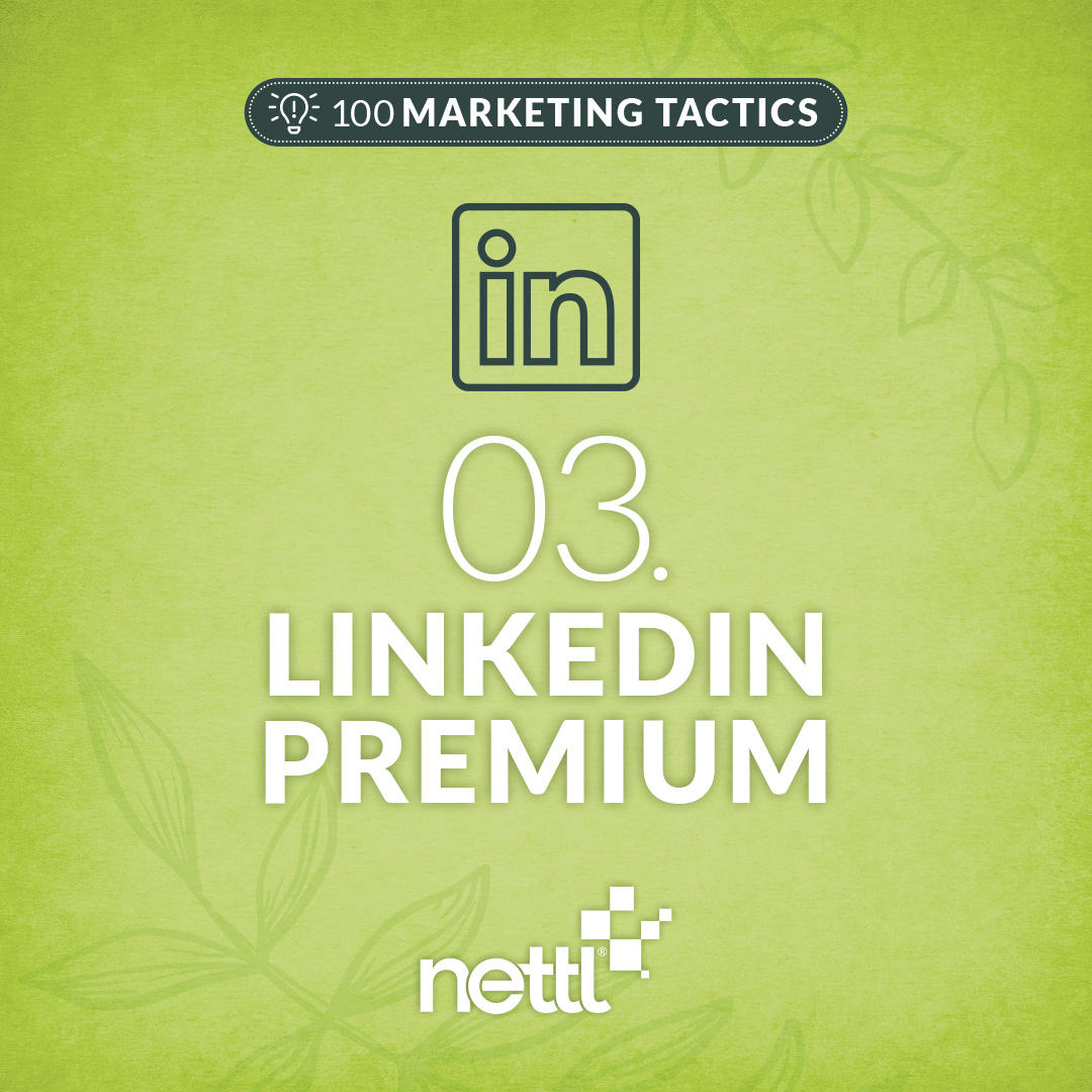 Idea #3 from our '100 Marketing Tactics' 🚀 3. Linkedin Premium 👋 Unlock additional features on LinkedIn for enhanced networking and visibility. It's a great way to identify and contact prospects. Use it to grow your personal network. Works best when you're not too salesy.