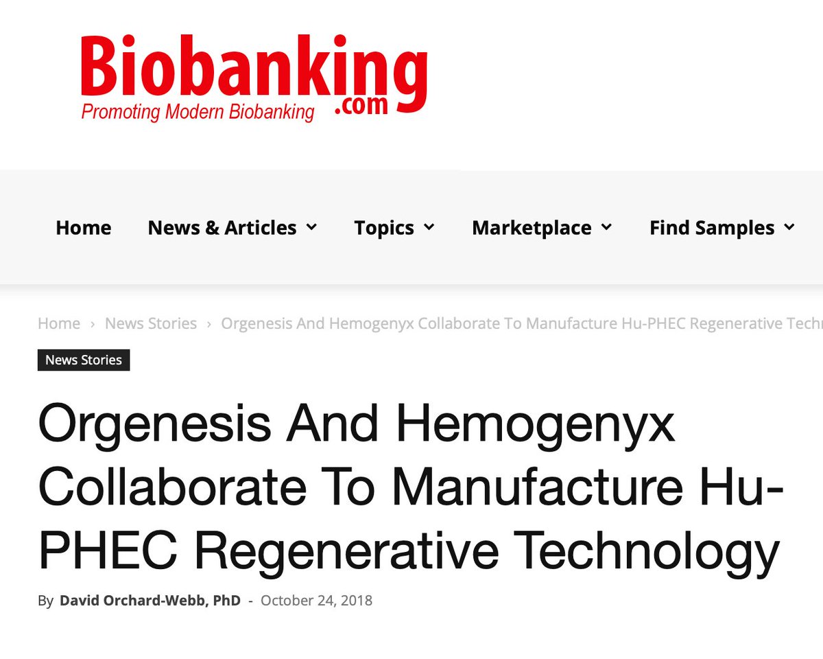 October 24, 2018
Orgenesis And Hemogenyx Collaborate To Manufacture Hu-PHEC Regenerative Technology

- Heiko von der Leyen
- Vered Caplan: CEO of Orgenesis

➡️ biobanking.com/orgenesis-and-…