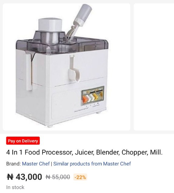 Thinking 🤔 of upgrading your home essentials?
The best deal you can ever get is on the official store.
Click to view more and purchase at almost 40% off.👇
kol.jumia.com/s/vLjGpon

#Jumiakolprogram #JumiaNigeria #appliances #homeessential #appliances #bestdeals #topdeals #Monday