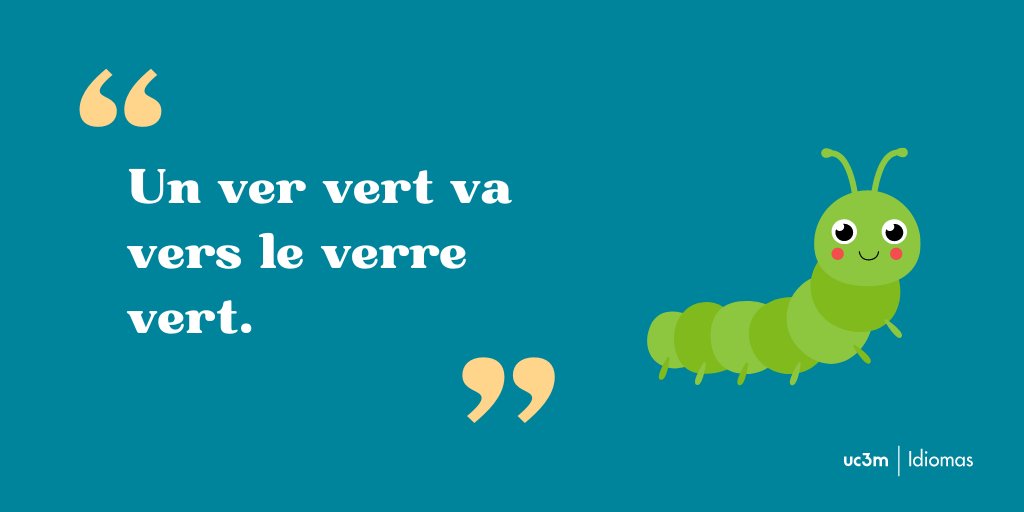 ✔ Aprender idiomas puede ser un desafío, ¡pero también puede ser divertido!  ¿Conocías este trabalenguas #francés?: 'Un ver vert va vers le verre vert'.  ¡Diviértete mientras mejoras tus habilidades lingüísticas! 🗣️  #LunesdeTrabalenguas