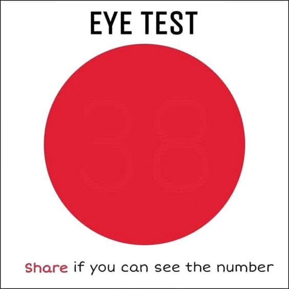What number do you see? EYE TEST