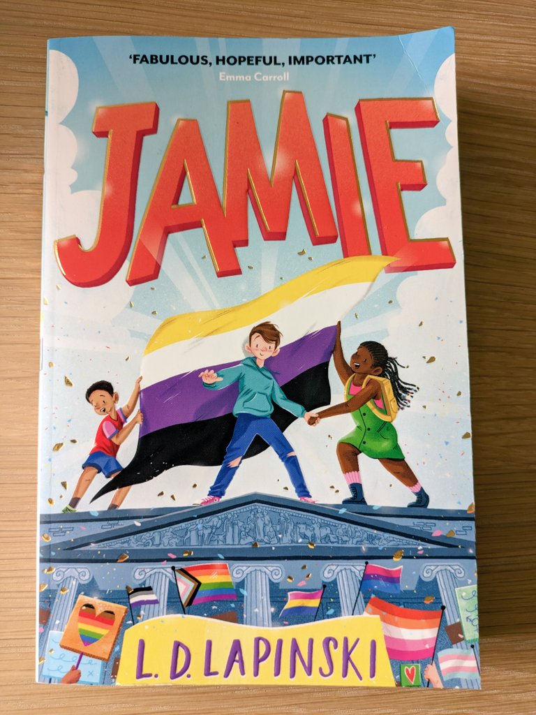 #Hasa1wordtitle Poignant, thought-provoking and incredibly touching, 'Jamie' written by L.D. Lapinski & cover illustration by Harry Woodgate is a book everyone should read. One of the gems is the 'Jamie Rambeau's guide to words' and my favourite is on p.141. #nospoilers #kidlit