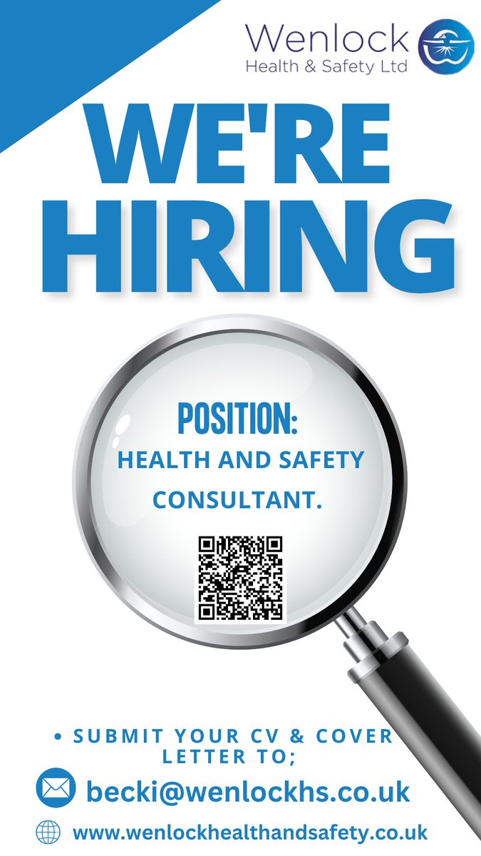 We have an exciting #job opportunity for a Health and Safety Consultant to join our team! 

Apply Now 👉 buff.ly/4dLRoaz 

Please RT this if you can! 🙏 

#HealthandSafety ⚠️ 
#Recruiting 💪 
#Shropshire 📍 
#JobOpportunity 👌