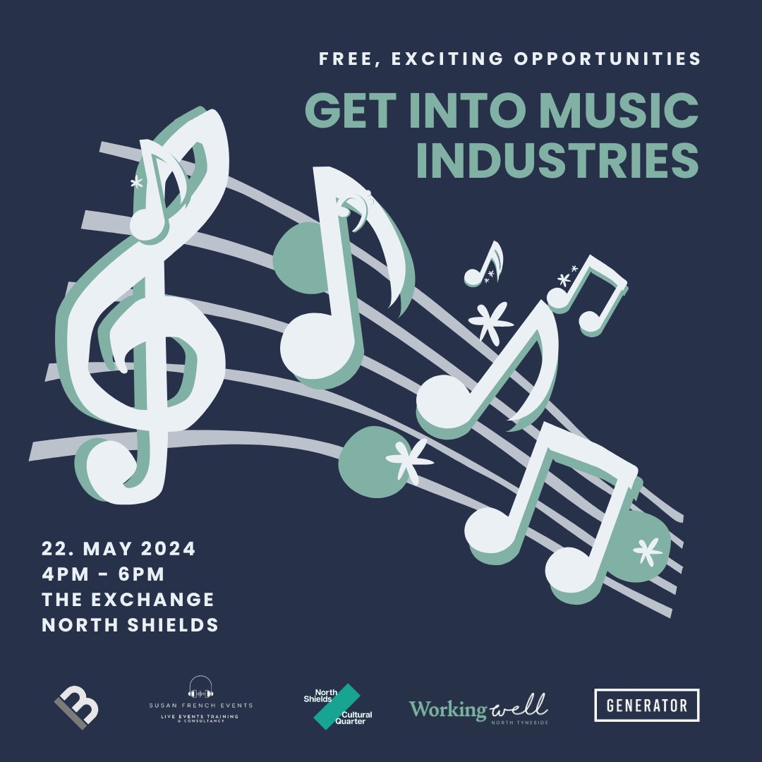 🎶 'Get into the Music Industry' with our newest event, delivered in partnership with Bernii Mac’s Becoming The Artist, <a href="/SFrenchEvents/">Susan French Events</a> and <a href="/GeneratorNE/">Generator</a> 👇

Discover local opportunities, routes into the music industry, and the skills needed to build a sustainable career!