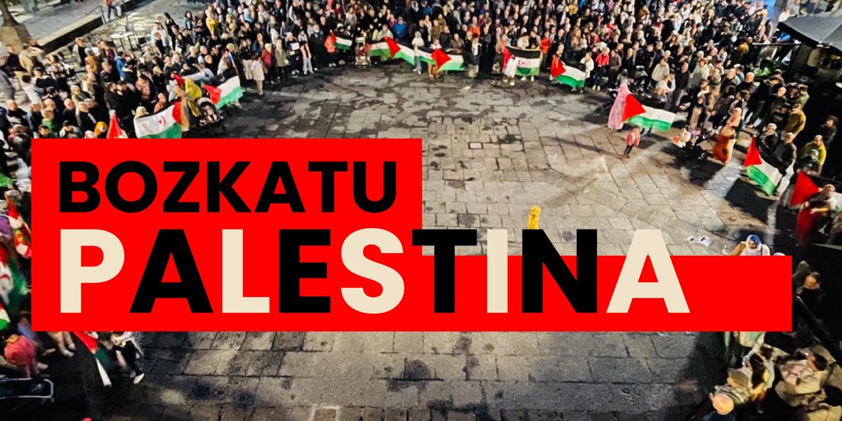 #VoteForPalestine 🇵🇸 | 📢#EBko herritarrok, eska dezagun justizia #Palestinarentzat! #EP2024 hauteskundeen aurretik, Europako Parlamenturako gure hautagaiei eska diezaiegun #VoteForPalestine konpromisoa sinatzeko! #ErabiliZureBotoa ➡️ ow.ly/lZJo50RvBSM