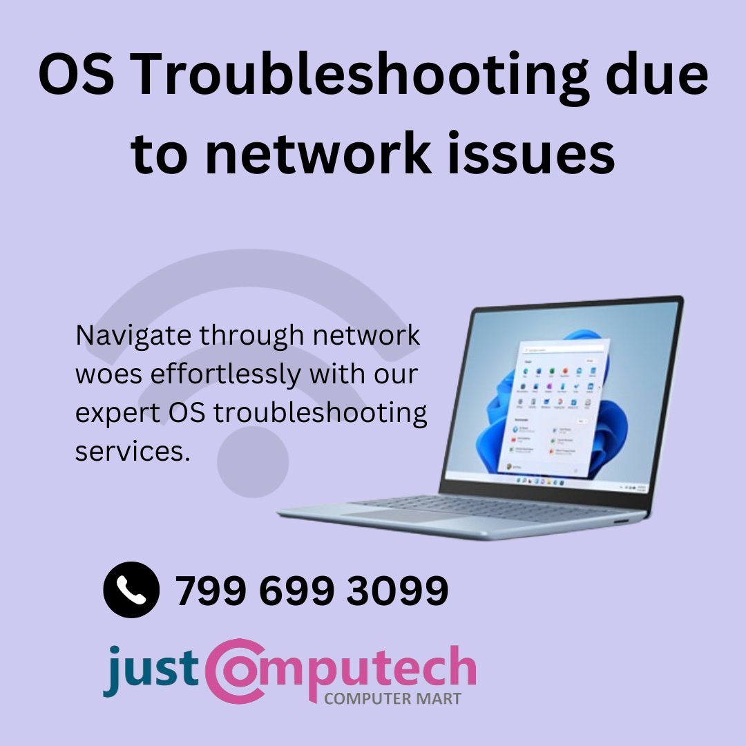 Hit a networking snag? No worries, we've got your back! 🛠️🔍 Introducing our OS Troubleshooting service, dedicated to swiftly resolving network-induced glitches. Say goodbye to downtime and hello to smooth sailing!

#justinit #justcomputech #tumakuru#TechSupport #NetworkRescue