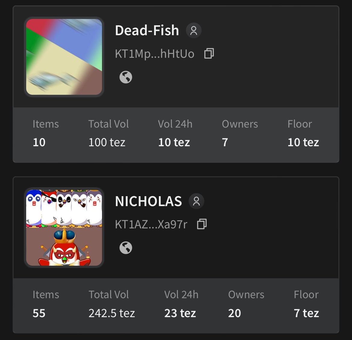 🔴 Breaking News 🔴

▫️ ' Dead-Fish ' Sold Out 🔥

▫️ Rare items of #NICHOLAS Project Sold Out 🔥

▫️2 pieces Sold on secondary 🔥

▪️Wait for another news of project ‼️

#NFT #NFTCommunity #NFTdrops #PFP #tezoscommunity