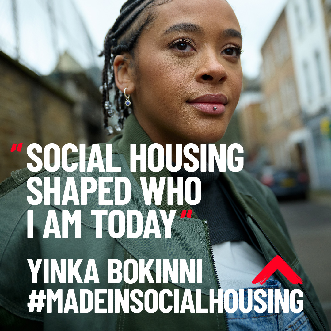 🏠 TV and radio presenter Yinka Bokinni was #MadeInSocialHousing. For her, it meant belonging, a support network, and a sense of identity.

Right now, millions are waiting for social homes that aren’t being built. Build social housing, end the housing emergency.