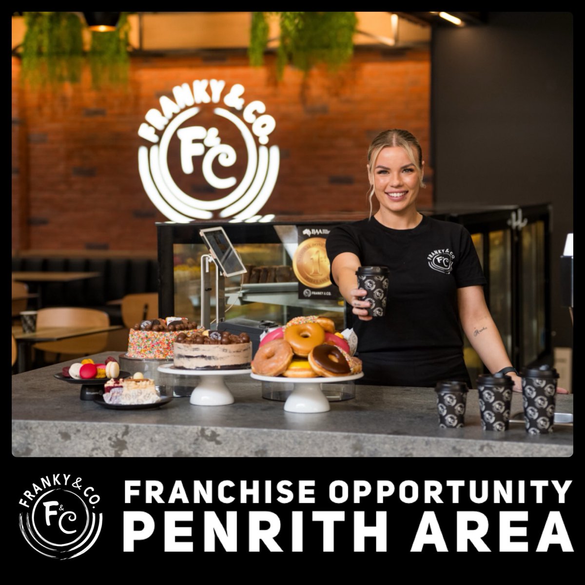 NO Cooking or food Preparation Training provided if required All stock comes from head office All donuts made daily and delivered daily The FRANKY & Co Franchise currently has 22 stores and growing. Be your own Boss Our stores average 45 - 50kgs coffee per week