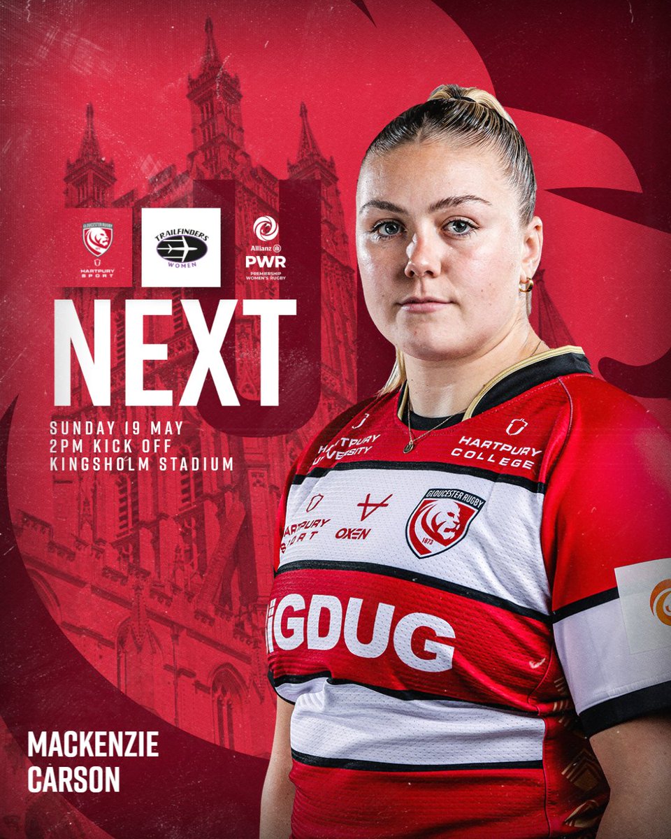 𝗛𝗢𝗟𝗠 𝗧𝗜𝗠𝗘 🏡

We're back at Kingsholm this Sunday, with <a href="/TrailfindersW/">Trailfinders Women</a> the visitors. ✈️

🎟 bit.ly/GHvTrailfinder…

#GlosHartpury #AllianzPWR <a href="/ThePWR/">Premiership Women's Rugby</a>