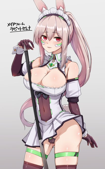 メイドの日にかけなかったけどメイドフォームなうちのこラビットセレナちゃん😌✨️ 