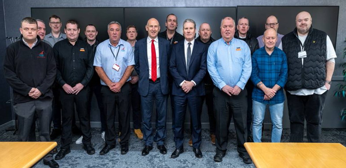 On Friday 12th April, @Keir_Starmer become the first @UKLabour leader in 30 years to visit Barrow-in-Furness, Cumbria, where nuclear submarines are being built. He was joined by the Australian High Commissioner to the UK, @AusHCUK, and the Shadow Defence Secretary,