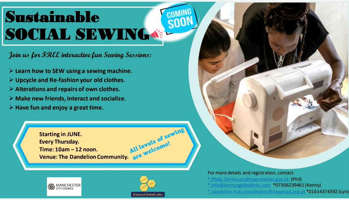 NEW sustainable sewing group in Wythenshawe!
