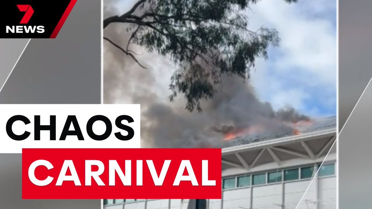 There was chaos at a school swimming carnival today when a fire at the Sydney Aquatic Centre sent 2000 students running for the doors. Investigators believe it started in a solar panel and quickly engulfed the roof. youtu.be/es80KI1gAho #Swimming #7NEWS