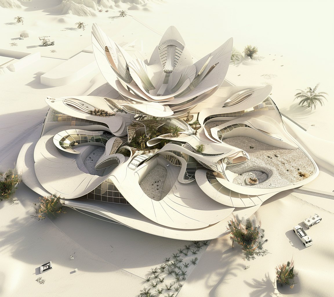 #architecture #diagram #desert, shaped like a #lotusflower #organic #shapes #octane #render #Architecture #archdaily #Dezeen #architecturelovers, #architecturedesign, #architecturalphotography, #architectureporn, #archilovers