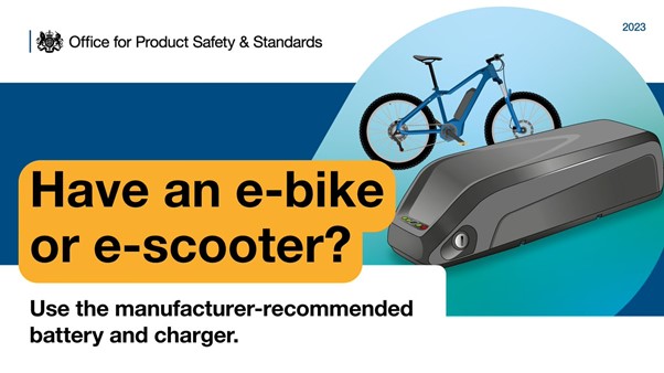 Have an e-bike or e-scooter?🚲🛴 Use the manufacturer-recommended battery and charger.🔋 #ebikeandescootersafety