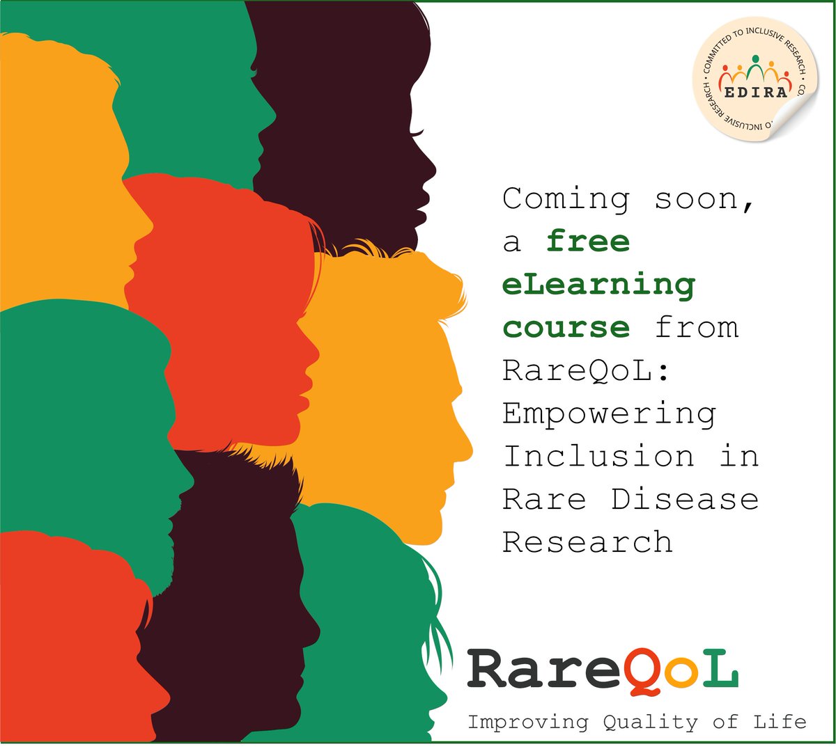 Coming soon: 'Empowering Inclusion in Rare Disease Research', a free eLearning course for EDIRA Building Trust Symposium participants & RCNet members.  Discover key strategies for inclusive research. #RareQoL #InclusiveResearch #EDIRA
Get Tickets today!
eventbrite.co.uk/e/674348172537…