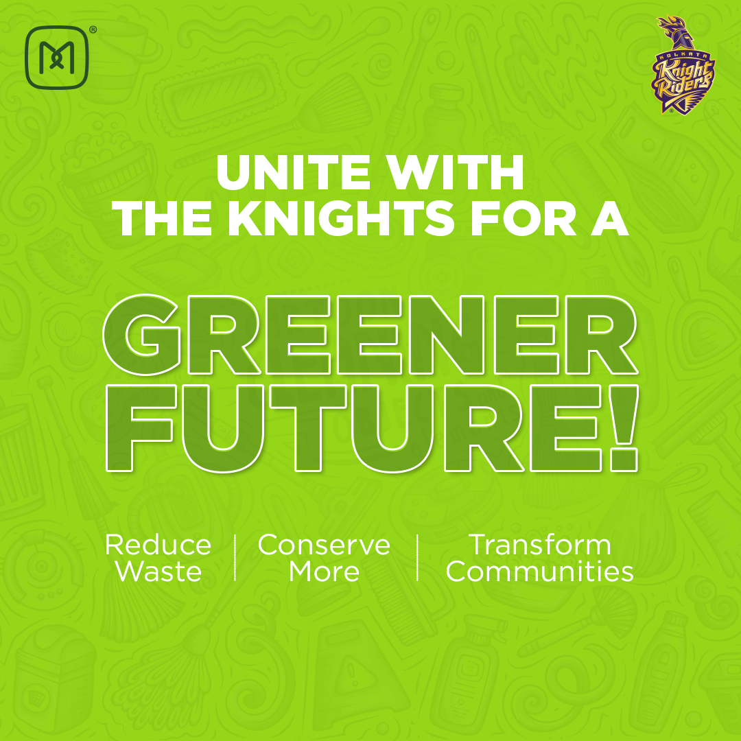 MeerFoundation's tweet photo. Meer Foundation and KKR are united in their pledge to forge a greener, more compassionate future for all. With every match in Kolkata, we raise our voices for change, striving to diminish landfill waste. https://t.co/Yqfx9sDXZe