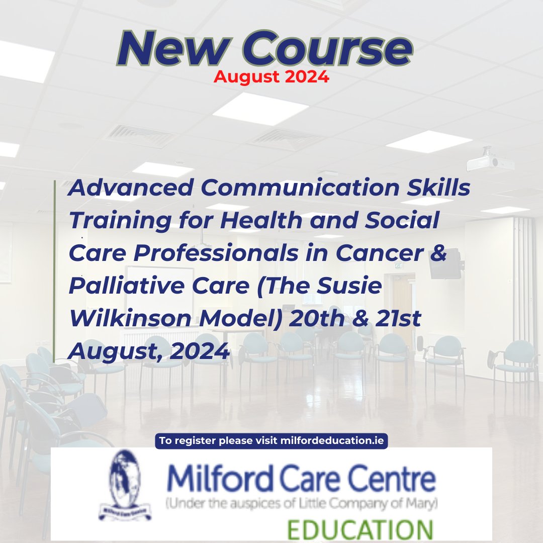 NEW COURSE UPDATE* Education course scheduled for August, please visit the below link for further information milfordeducation.ie/events/categor… #education #knowledge #learning #healthcare #nurses #HCW