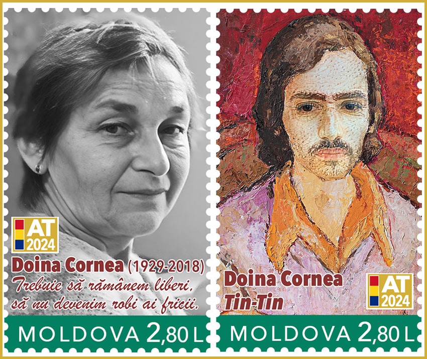 Timbre emise de Republica Moldova în memoria Doinei Cornea, la 95 de ani de la nașterea ei.

Doina Cornea este o disidentă anticomunistă din România, urmărită, amenințată și arestată de Securitate în anii '80.

În timbrul din dreapta este portretul fiului ei, pictat de ea.