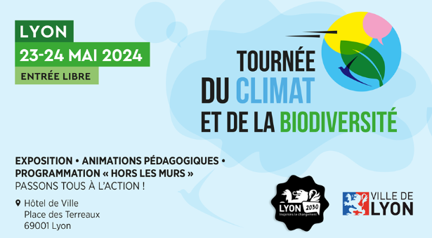 🌿🌍 Rendez-vous à Lyon pour découvrir la Tournée du Climat et de la biodiversité ! L’exposition sera présente du 23 au 24 mai prochains. 👉En savoir plus sur le programme : tourneeclimatbiodiversite.fr/lyon/