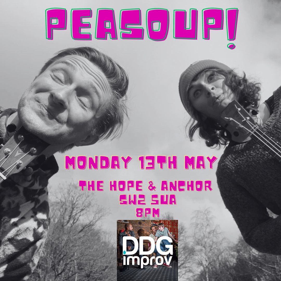 peasoupcomedy's tweet photo. We'll be at @DuckDuckG @HopeAndAnchorSW tonight from 8pm as a guest act...there will be scenes, jams, fun etc. Come on down! #comedyimprov #improvcomedy #silly #musicalimprov https://t.co/27VrKltG4P