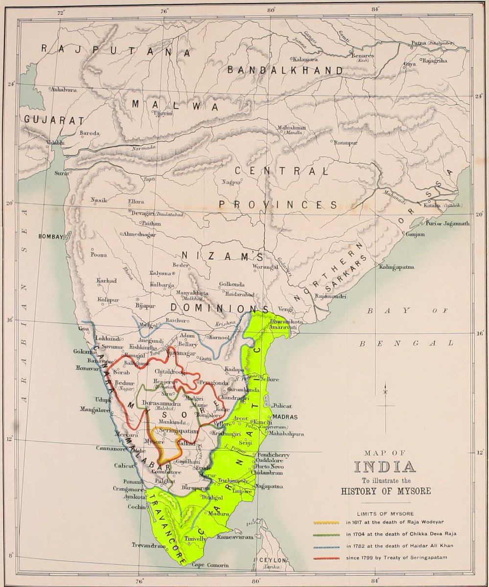 Nawabdom of Carnatic (1692-1855). #FunFact: Nawabs of Carnatic were native (converted) Indian Muslims or Shaikhzadahs from Gopamau (in Uttar Pradesh).