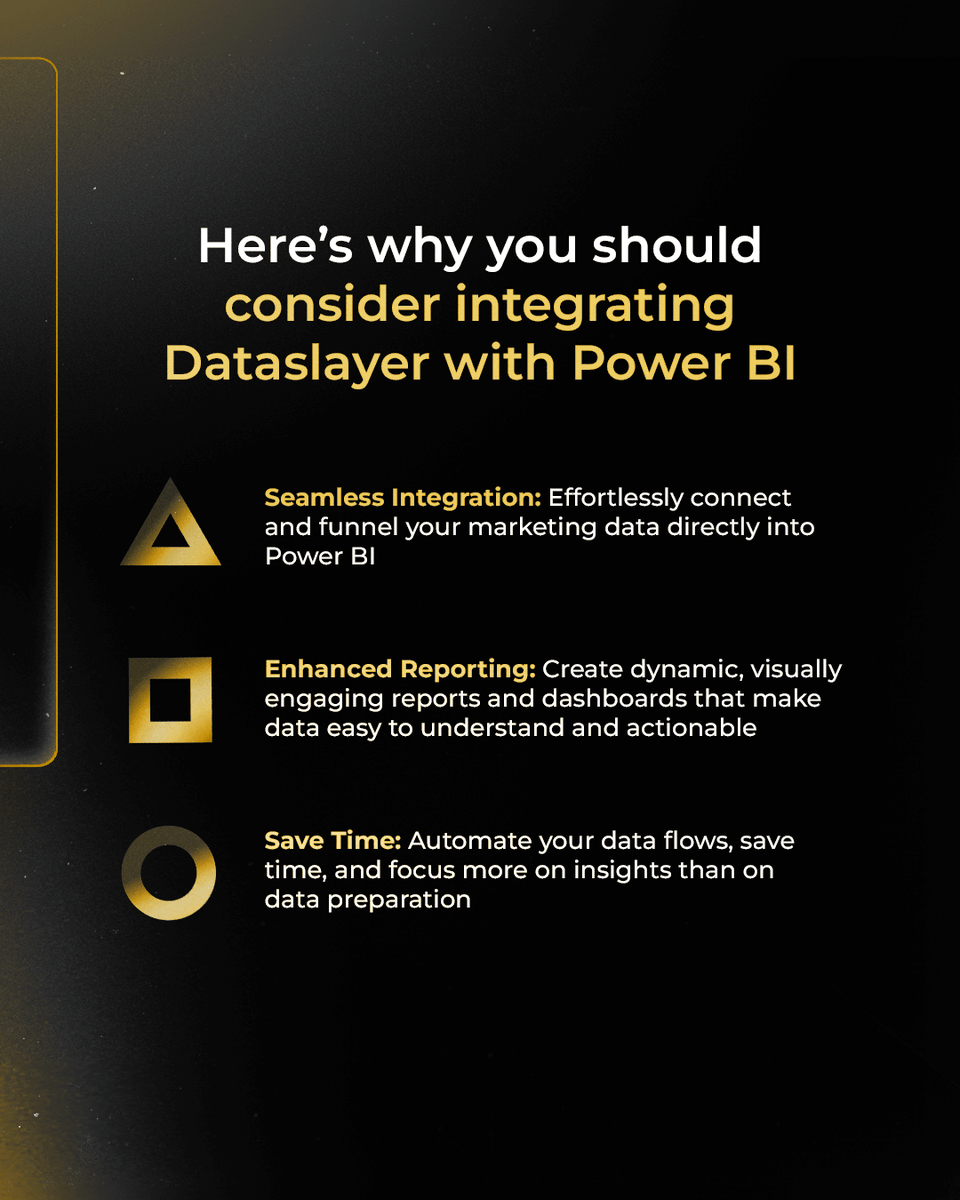 Dataslayers's tweet image. We are thrilled to announce new plans for our #PowerBI destination!
Ready to get started? Check out our pricing options and find the perfect plan for your needs today ➡️ dataslayer.ai/pricing-power-…
#MarketingAnalytics #DataScience #BusinessIntelligence