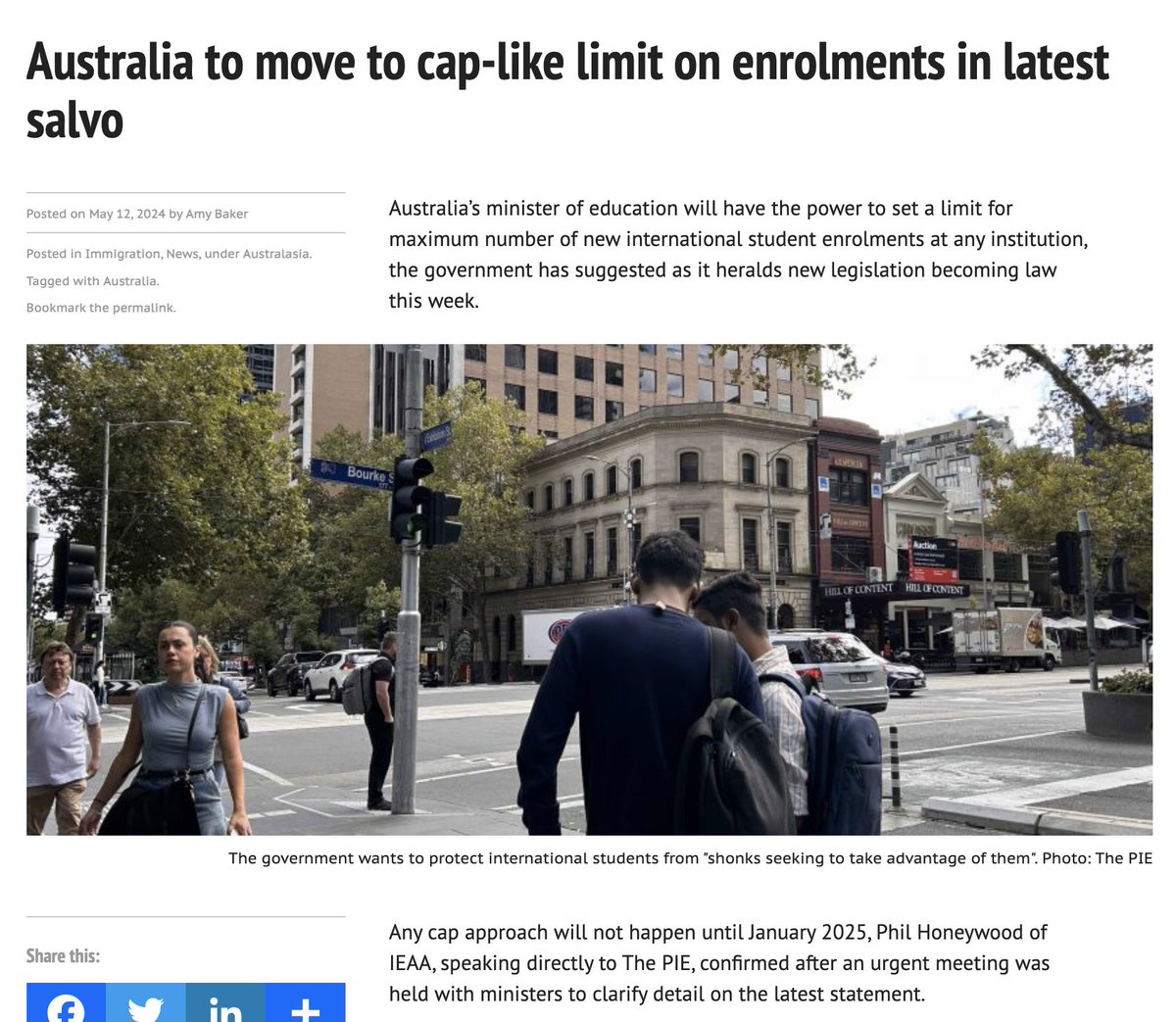 Cap approach in Australia for Jan 2025 international education enrolments #intled Breaking News! Part of clampdown on the 'shonks'
thepienews.com/news/australia…