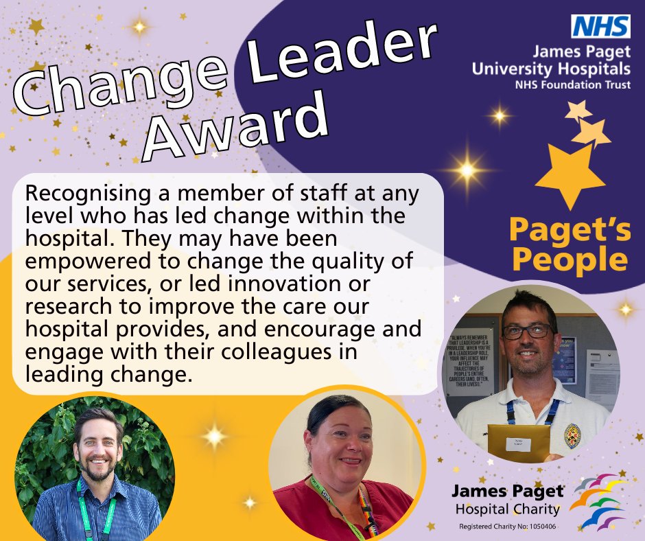 Nominations are currently open for our ‘Paget’s People’ Awards for 2024. This year, we’ve developed two new award categories to shine a light on individuals who have shown outstanding leadership at our hospital. Fill out the nomination form here: forms.office.com/e/MVeQZXnkGm