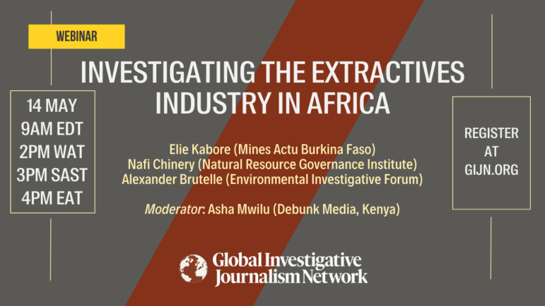 Given the immense mineral riches in Africa, the extractive industry in Africa is, naturally, a global focal point. Tomorrow, May 14, at a GIJN webinar, three experts will discuss tips, tools & resources + areas for possible investigation. Sign up now 👉 buff.ly/3yfQNO4
