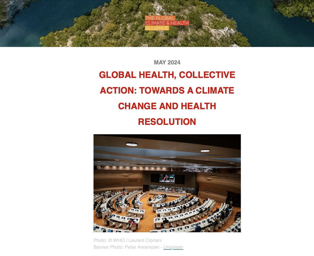 Our NEWSLETTER is out! 👉All you need to know about: - World Health Assembly #WHA77 at the end of May, - Latest scientific publications & news, - GCHA new members!!! Subscribe for ➕climateandhealthalliance.org