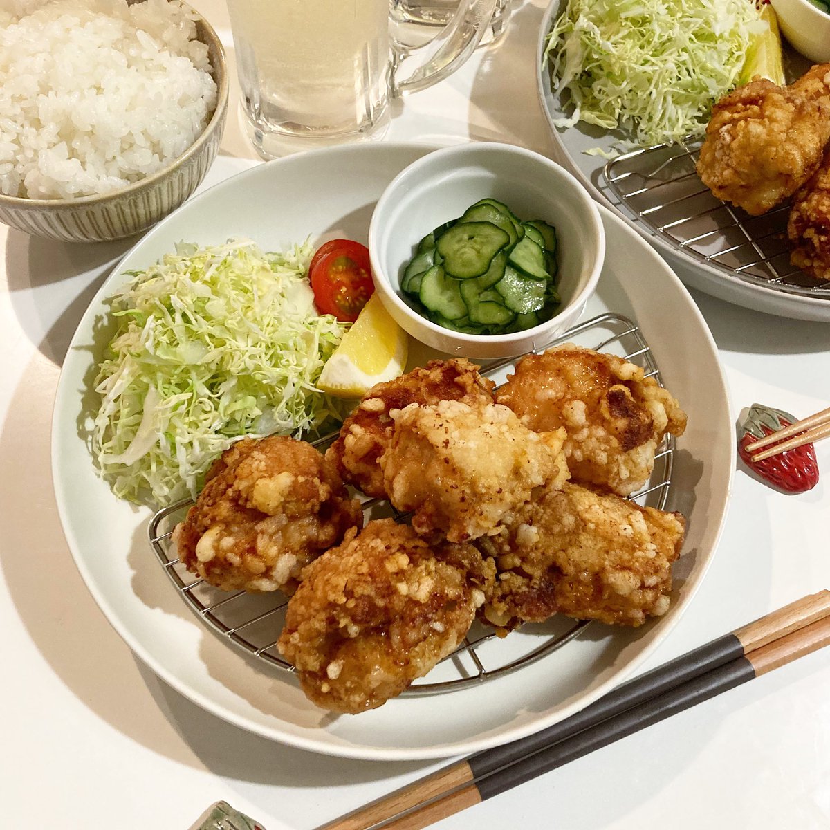 彼を惚れ直させました🫶🏻
鶏むねのザクザク白だし唐揚げ🐔
とっても美味しいです💞
