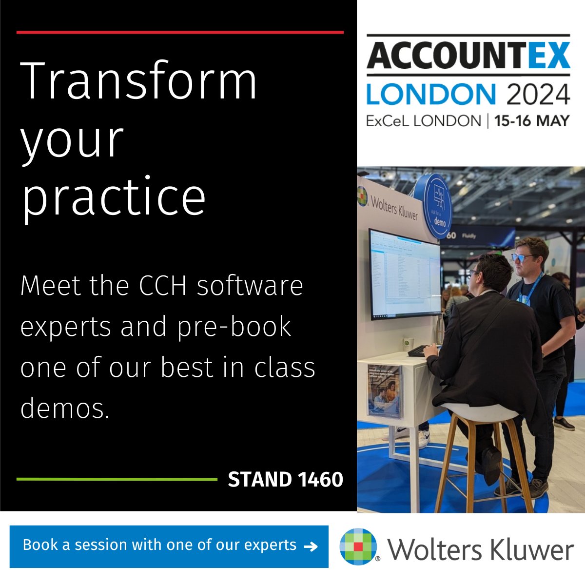 We’re just two days away from [@Accountex] 2024, and we couldn’t be more excited! We’re keen to see faces both familiar and new, so don’t be afraid to swing by and speak to our experts. Pre-book a demo today: wolterskluwer.com/en-gb/know/acc… #Accountex2024 #WoltersKluwer #CCHiFirm #AML