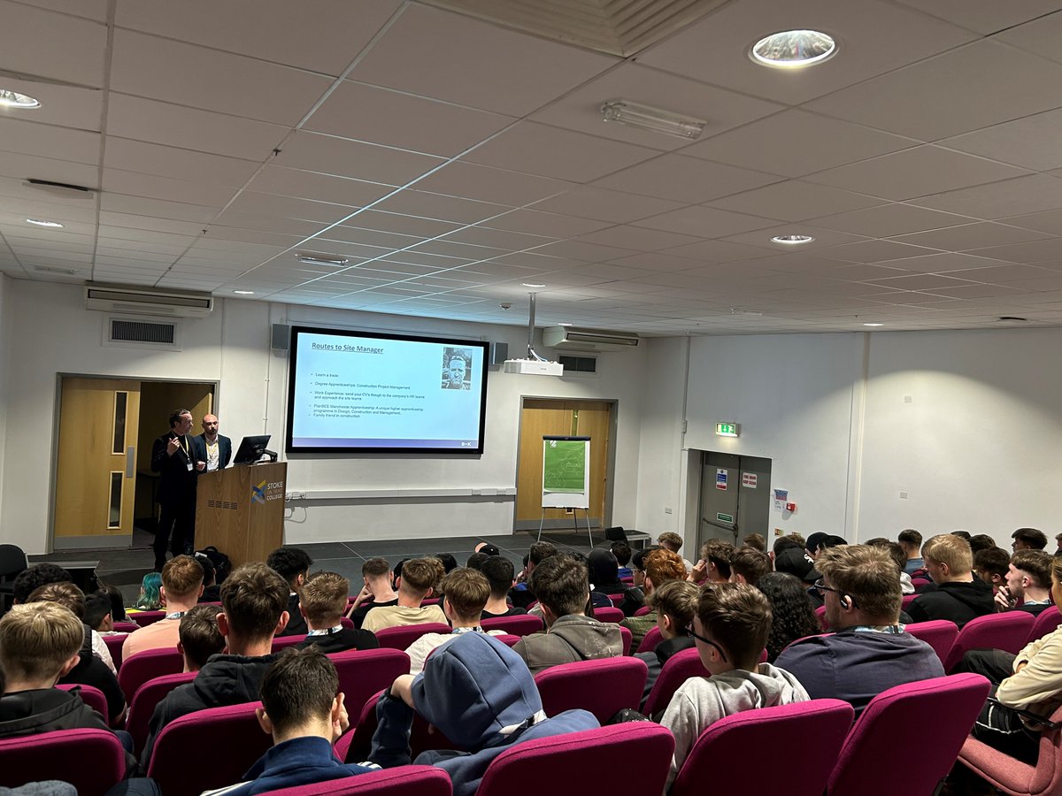 Stoke on Trent College (@sotcollege) on Twitter photo It was brilliant to welcome industry experts <a href="/bandkbuild/">Bowmer+Kirkland</a>, to our Burslem Campus last week to deliver a talk 🗣️ on working within the construction industry.
They both shared their routes into the industry and gave advice on how to get into the sector. 🙌 It was brilliant to welcome industry experts <a href="/bandkbuild/">Bowmer+Kirkland</a>, to our Burslem Campus last week to deliver a talk 🗣️ on working within the construction industry.
They both shared their routes into the industry and gave advice on how to get into the sector. 🙌