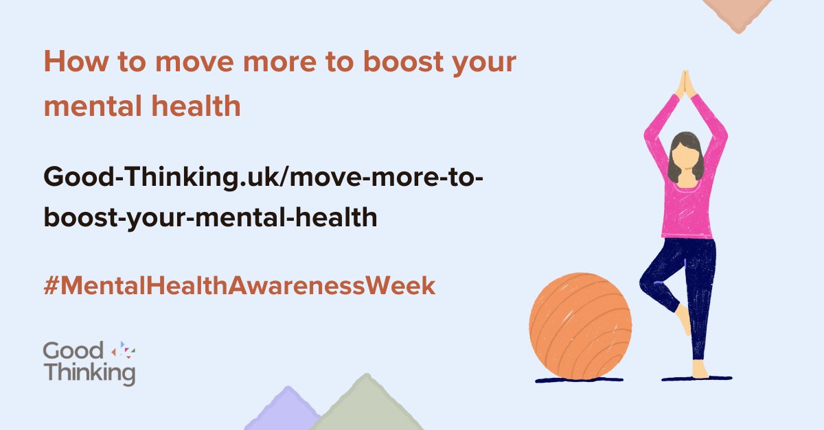 To mark #MentalHealthAwarenessWeek, we’re providing tips to help Londoners move more!🧵 Whether you walk, cycle, swim or dance, find out why exercise has so many benefits for your wellbeing in our new article on moving more to boost your #MentalHealth! 👉good-thinking.uk/advice/move-mo…