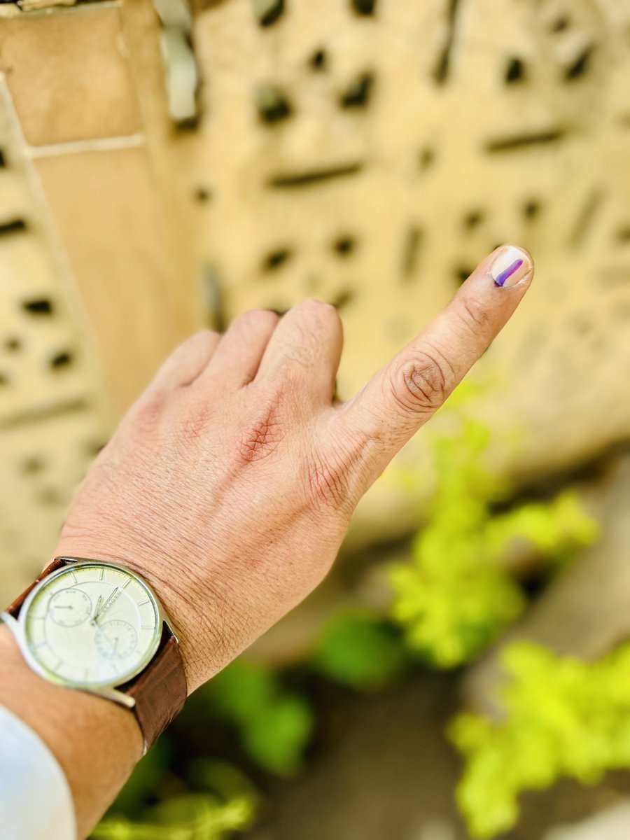 Duty done! 🗳️

One more vote against hatred and division; please cast your vote for peace and progress.

      براہ کرم اپنا ووٹ دیں

अपना मतदान अवश्य करें 

దయచేసి ఓటు వేయండి

कृपया मतदान करा

অনুগ্রহ করে ভোট দিন

#LokSabhaElections2024 #Voted #Vote4INDIA #Vote4Congress ✋🏼✊🏼✌🏼🤲🏼