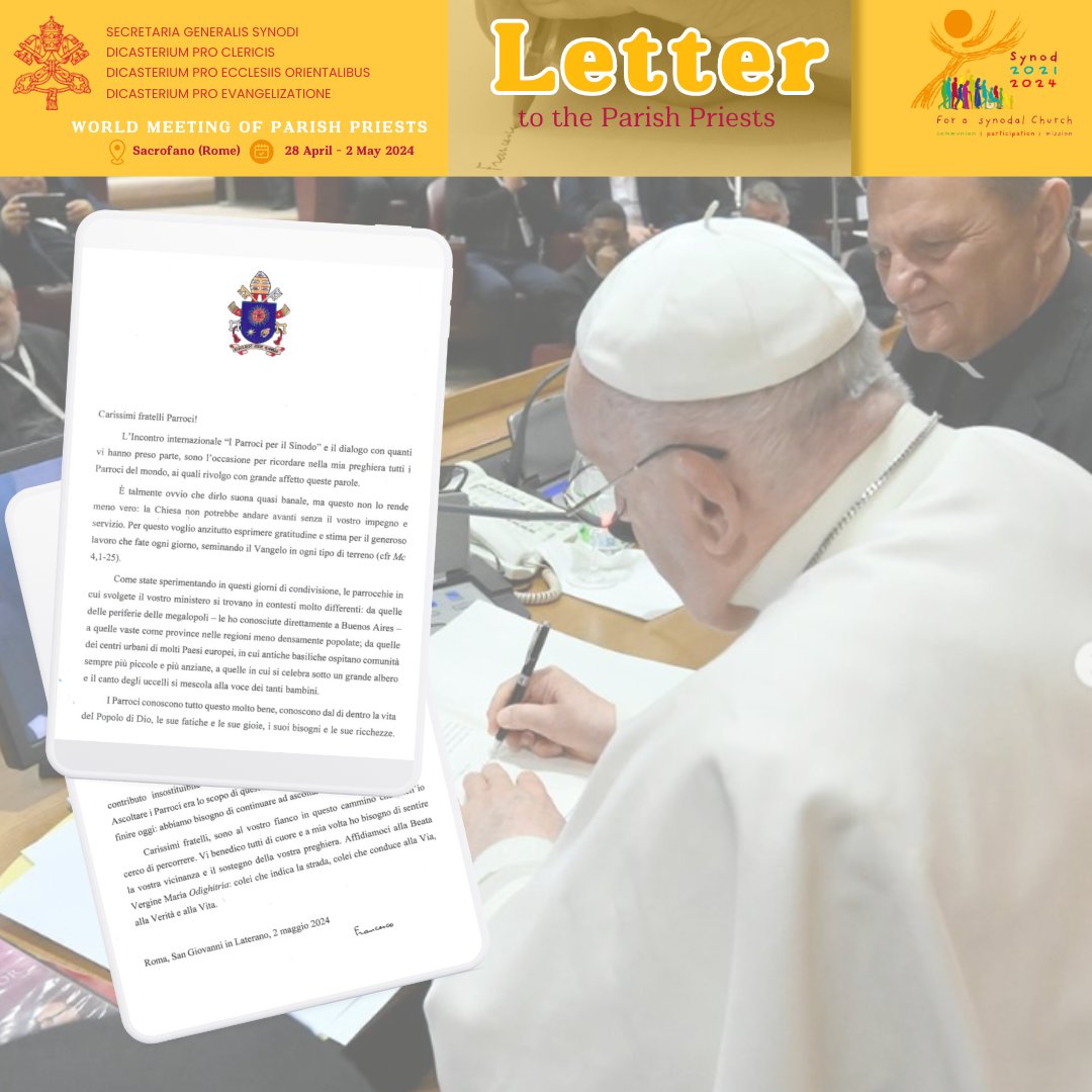 #Letter #Challenge Ask your #ParishPriest if he has read #pope's @Pontifex #letter ✉️to the parish priests , if he has not, please hand over a copy to him 🤝🙌 👉🔗 bit.ly/4acZKoB