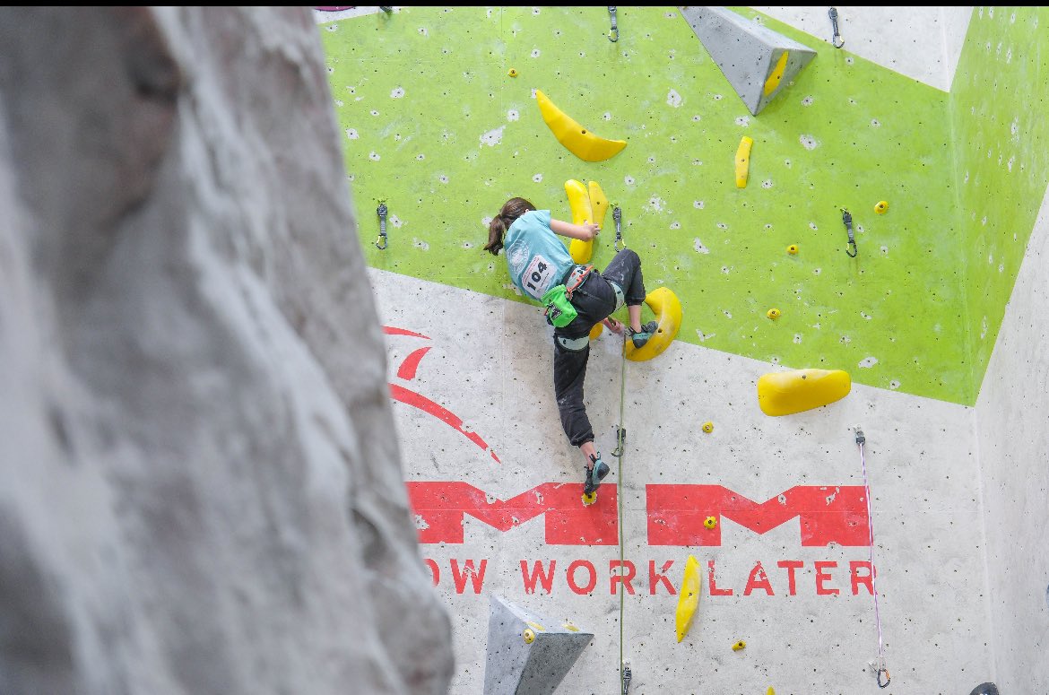 Congratulations to Amrita who this weekend competed in the Irish Lead climbing championships Competitors are given 6 mins to climb as high as possible on the route Amrita placed 5th overall in this event. Her next event takes place in Edinburgh in a few weeks time! #MaristProud