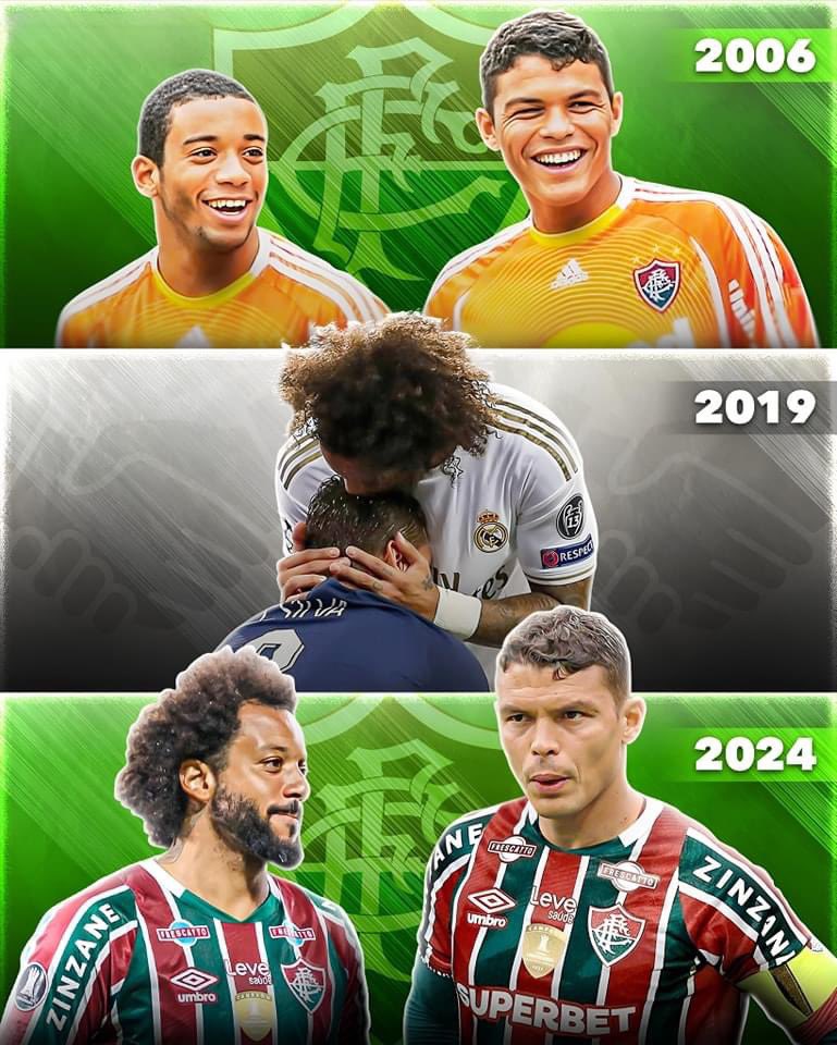 After playing with each other in 2006 both Thiago Silva & Marcelo will be playing together again for Fluminese.
