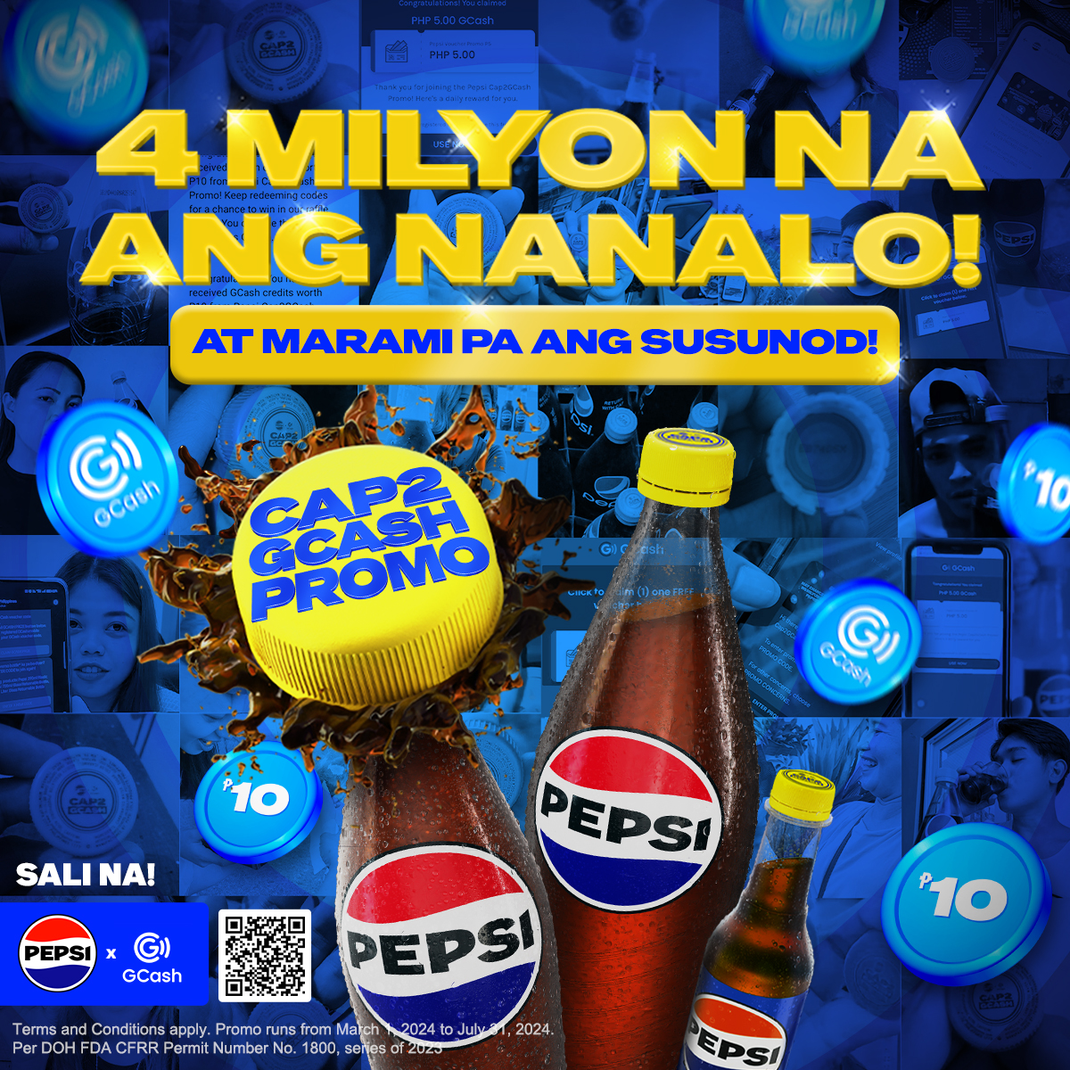 Manifest that 1M! 💰 Marami pa kaming surpresa sa inyo, Pepsi Fam kaya tuloy-tuloy lang ang pag-submit ng entries for a higher chance na manalo sa #PepsiCap2GCashPromo