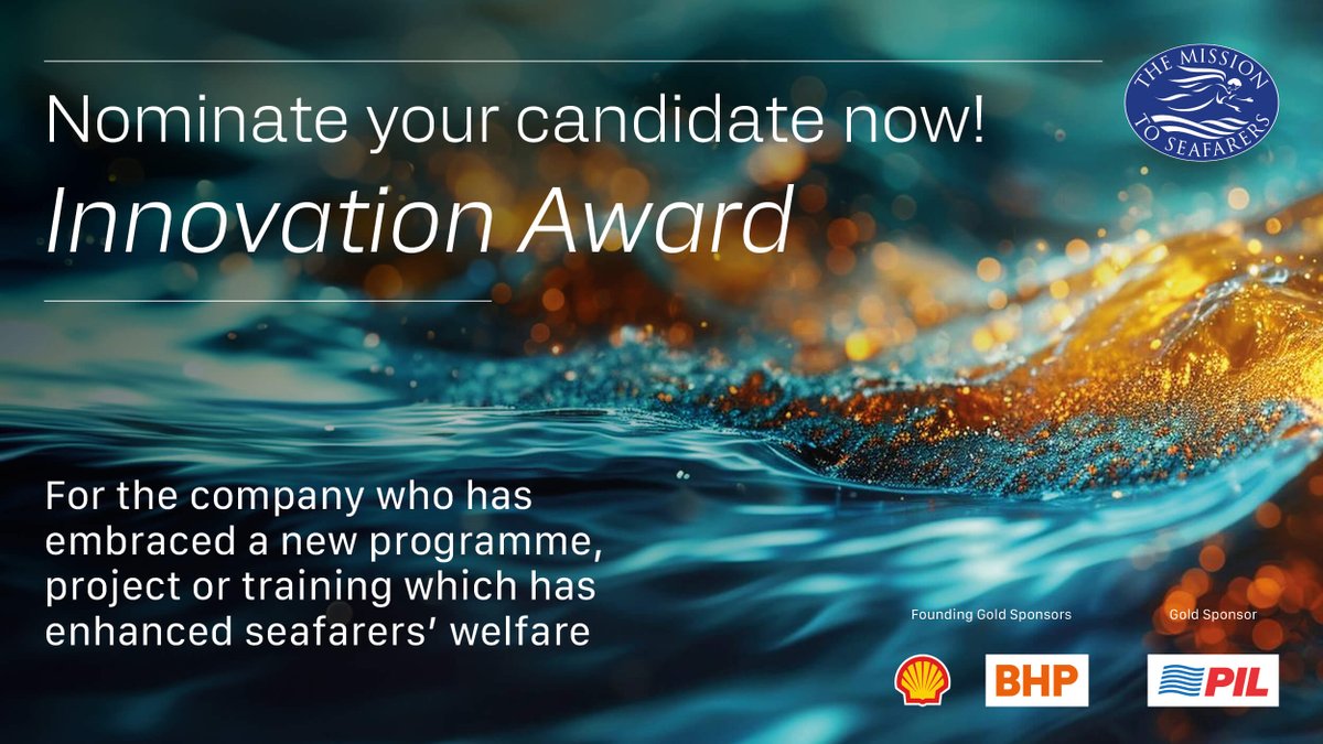 Do you know of a company that has embraced a new programme, project, or training that has enhanced seafarer welfare? Nominate them today! Deadline: July 2024 For more information, please visit bit.ly/49ee6EC